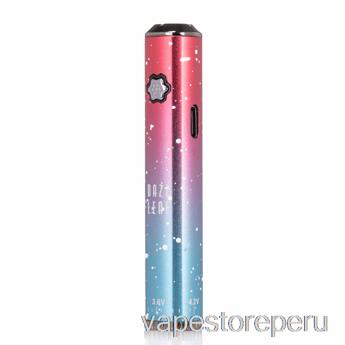 Vape Smoke Dazzleaf Squarii Bottom Twist 510 Batería Rosa Coral / Salpicadura Azul
